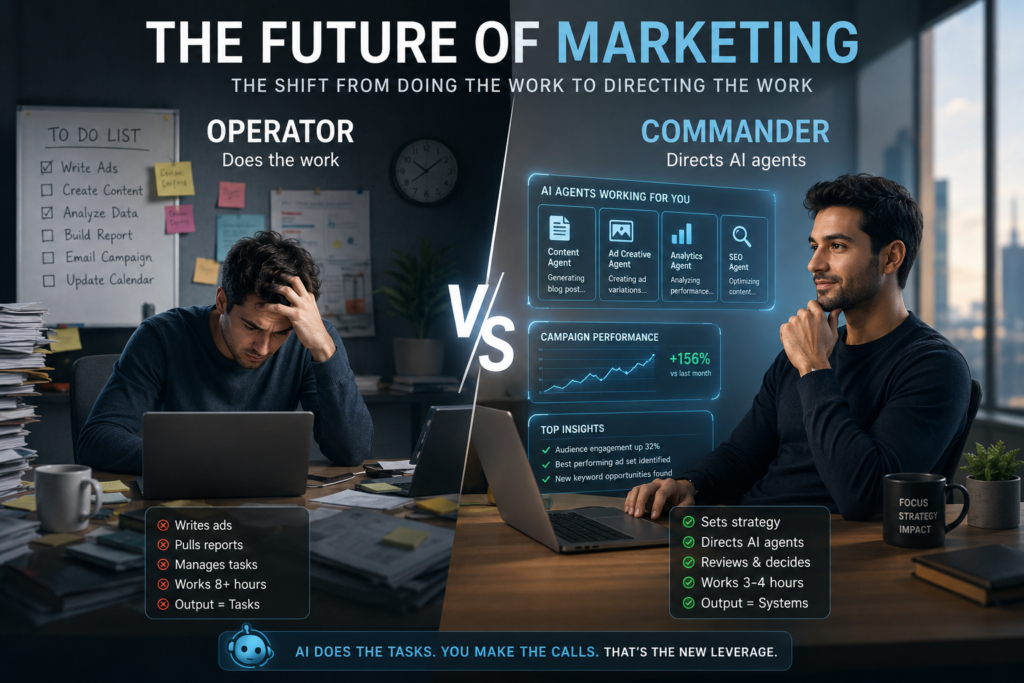 The Future of Marketing: Why I'm Learning to Become a Marketing Commander, Not Just an Operator.